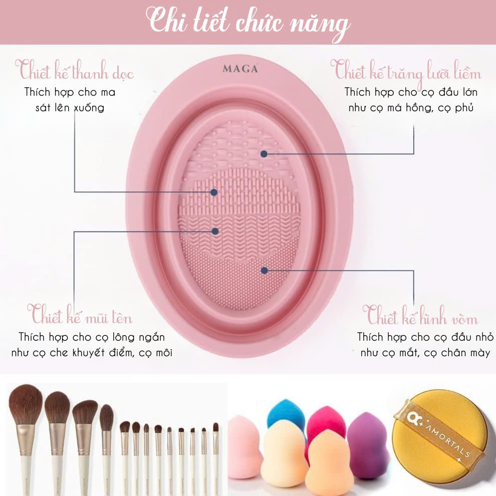 Bát Vệ Sinh Cọ Silicone Gấp Gọn MAGA MA71